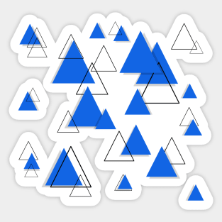 Geometric Triangle blue Sticker